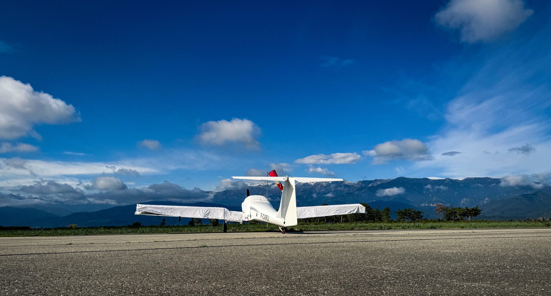Motoglider at Corsica