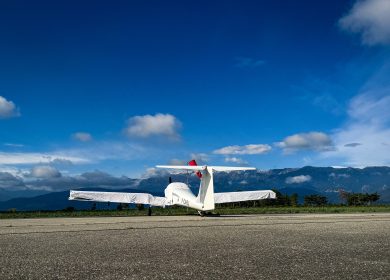 Motoglider at Corsica