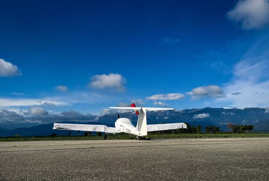 Motoglider at Corsica