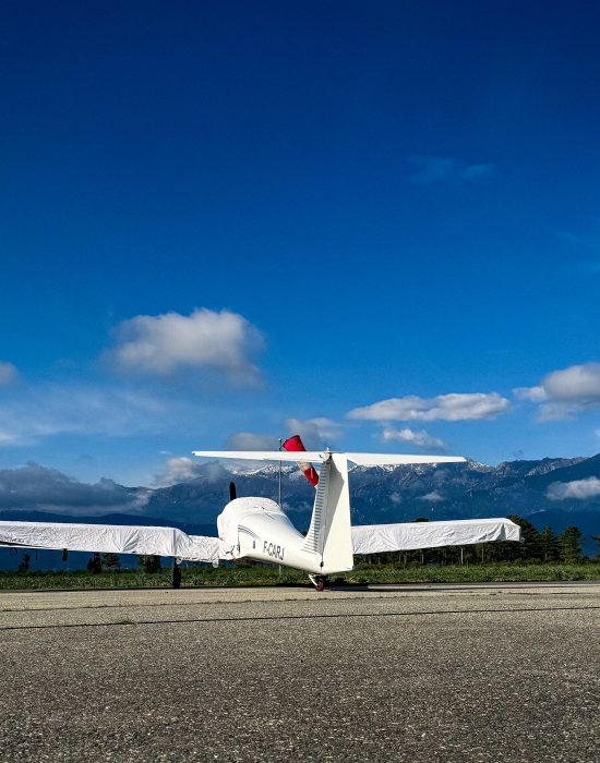 Motoglider at Corsica